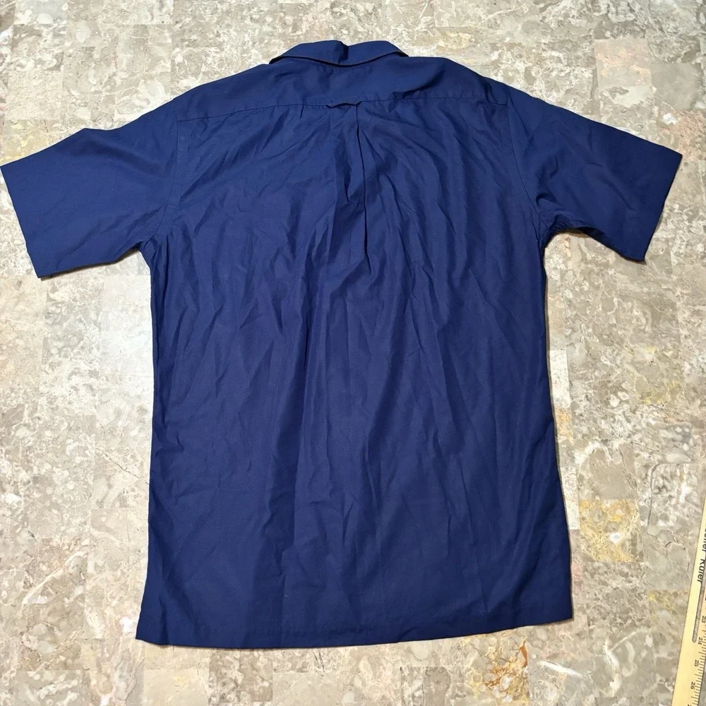 Polo Ralph Lauren Shirt Mens Small Blue Caldwell Cotton Twill Camp Loop Collar